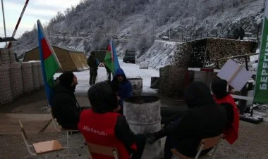 Xankəndi-Laçın yolunda etirazların 10-cu günüdür