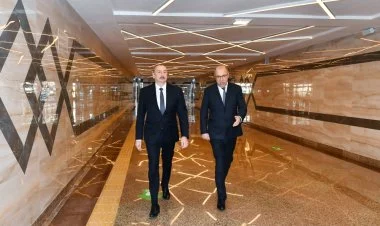 Prezident yeni metro stansiyasının açılışında olub FOTO