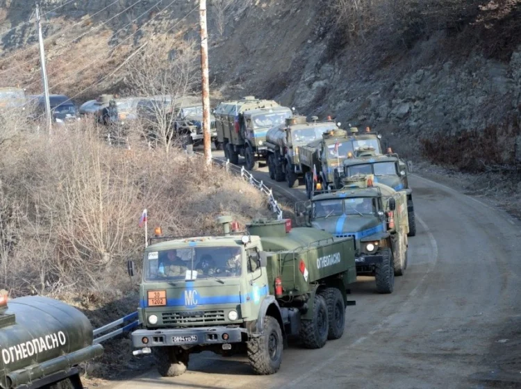 Laçın yolunda sülhməramlıların daha 17 maşını maneəsiz keçib