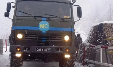 Rusların avtomobil karvanı Xankəndidən Laçına keçdi