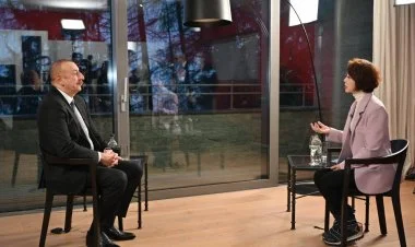 İlham Əliyev Davosda Çin televiziyasına müsahibə verdi VİDEO
