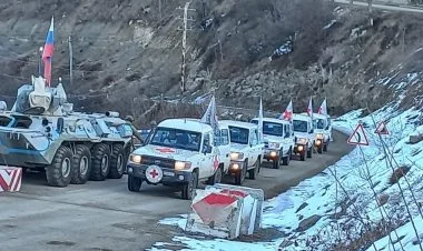 BQXK-nın beş avtomobili Laçın yolundan keçdi