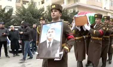 Şəhid Orxan Əsgərovla vida mərasimi keçirilib VİDEO