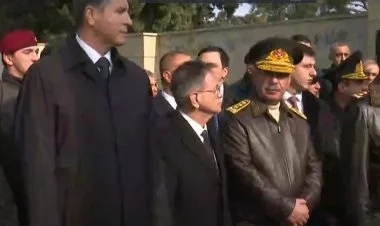 Güc strukturlarının rəhbərləri dəfn mərasimində iştirak edir