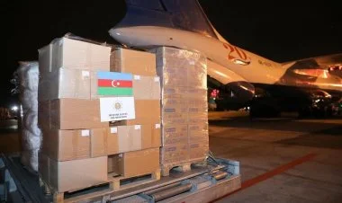 Heydər Əliyev Fondunun yardımı Türkiyəyə çatdı