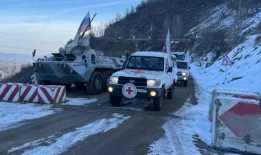 BQXK-nin maşın karvanı Xankəndidən Laçına keçdi