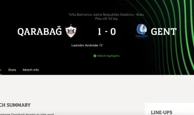 "Qarabağ" belçikalı "Gent"ə qalib gəldi