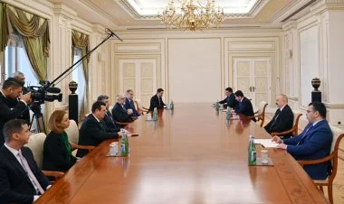 İlham Əliyev Rumıniya parlamentarilərini qəbul edib