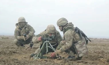 Minaatan bölmələri ilə döyüş hazırlığı məşğələləri VİDEO