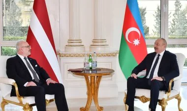 Azərbaycan və Latviya prezidentlərinin görüşü olub