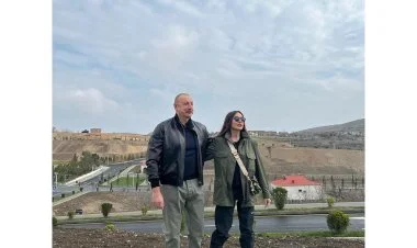 İlham Əliyev və birinci xanım Tərtər rayonundadır