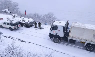 BQXK-nin avtomobilləri Xankəndi-Laçın yolundan keçiblər