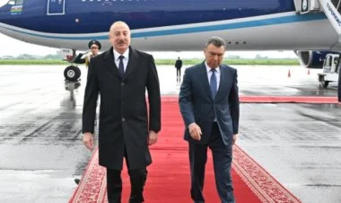 İlham Əliyev Tacikistanda səfərdədir