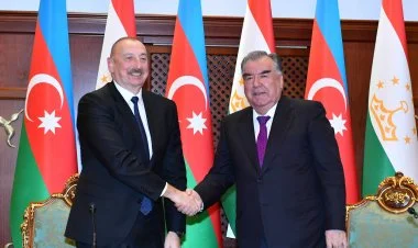 İlham Əliyev və E.Rəhmon mətbuata bəyanatlarla çıxış ediblər
