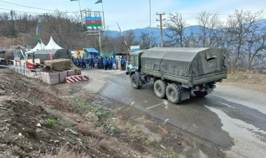 Sülhməramlıların avtomobil karvanı aksiya ərazisindən keçdi