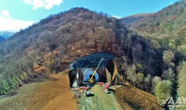 Murovdağ tunelinin inşasından yeni VİDEO