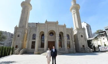 İlham Əliyev  və Mehriban Əliyeva “Cümə” məscidini açıblar
