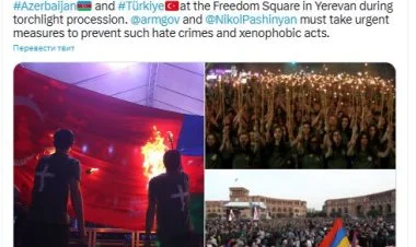 XİN bayraqlara qarşı vandallığı pislədi