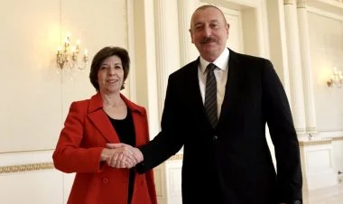 Katrin Kolonna İlham Əliyevlə görüşdən paylaşım edib