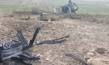 Mina partlayışı baş verən ərazidən FOTO