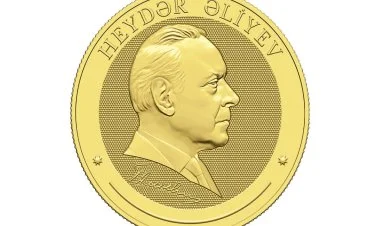 Heydər Əliyevin yubileyinə həsr olunmuş pul nişanları
