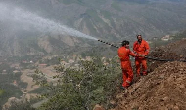Laçında tarixi hadisə - dağ yamacına su çəkildi