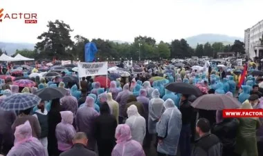 Ermənilər Xankəndində yenə mitinq keçirib