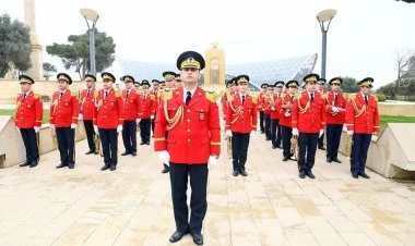 Hərbi institutun orkestr heyəti Gürcüstanda səfərdədir