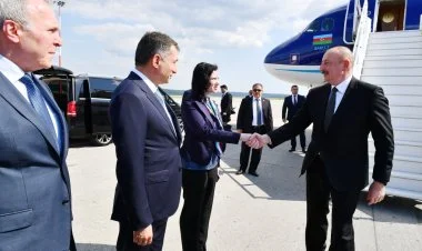 Azərbaycan Prezidenti İlham Əliyev Moldovaya səfərə gəlib