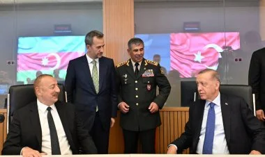 Əliyev və Ərdoğan yeni Komanda Məntəqəsinin açılışında FOTO