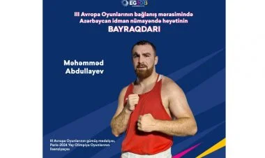 Avropa Oyunlarının bağlanış mərasimində bayraqdarımız