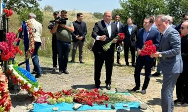 Azərbaycan diplomatları Ağdamı ziyarət ediblər FOTO