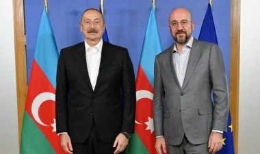 İlham Əliyev Şarl Mişellə görüşüb