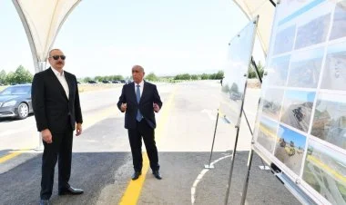Prezident Əhmədbəyli-Füzuli-Şuşa yolunda FOTO