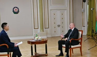 İlham Əliyev Çin mediasına müsahibə verdi VİDEO