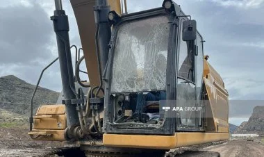 Laçında ekskavator tank əleyhinə minaya düşüb