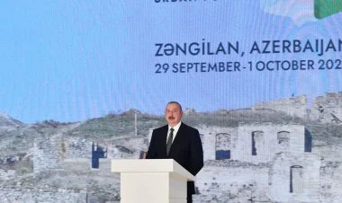 İlham Əliyev Zəngilanda Şəhərsalma Forumunda iştirak edir