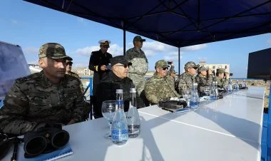 Zakir Həsənov “Xəzri-2023” təlimini izləyib VİDEO