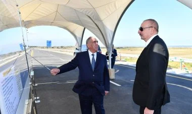 Prezident ödənişli yolun açılışını etdi FOTO