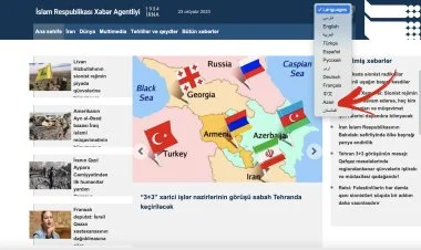 İranın İRNA agentliyinin saytı Azərbaycan dilində də çıxır