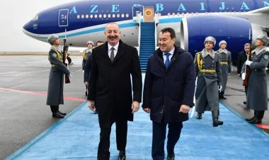 İlham Əliyev Qazaxıstanda səfərdədir FOTO