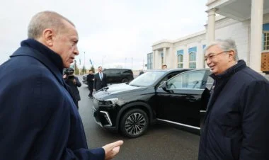 Ərdoğan Tokayevə TOGG elektromobili hədiyyə edib