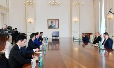 Əliyev Koreyanın Ticarət və Sənaye Palatası sədriylə görüşüb