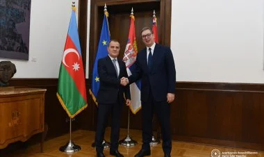 Serbiya Prezidenti Ceyhun Bayramovu qəbul edib FOTO