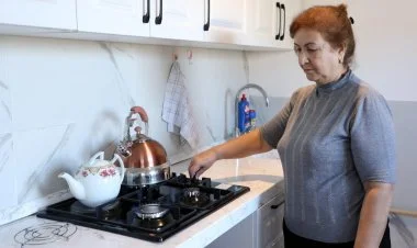 Laçında evlər təbii qazla təmin edilir FOTO