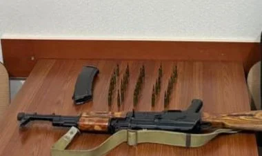 Yevlax sakinlərindən avtomat və narkotik götürüldü