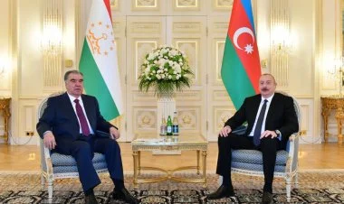 İlham Əliyev E.Rəhmonla görüşdü FOTO