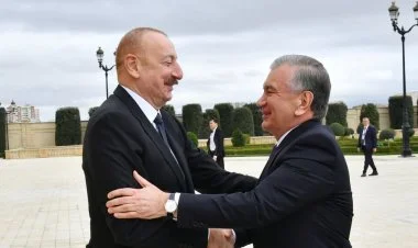 İlham Əliyev Özbəkistan Prezidenti ilə görüşdü FOTO