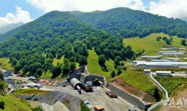 Murovdağ tunelində qazma işləri artıq tamamlanıb FOTO