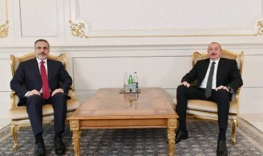 İlham Əliyev Hakan Fidanı qəbul edib